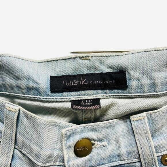 Work Custom Jeans Ankle Zip Skinny Leg in Polar Womens Size 29 NWT - Picture 7 of 14
